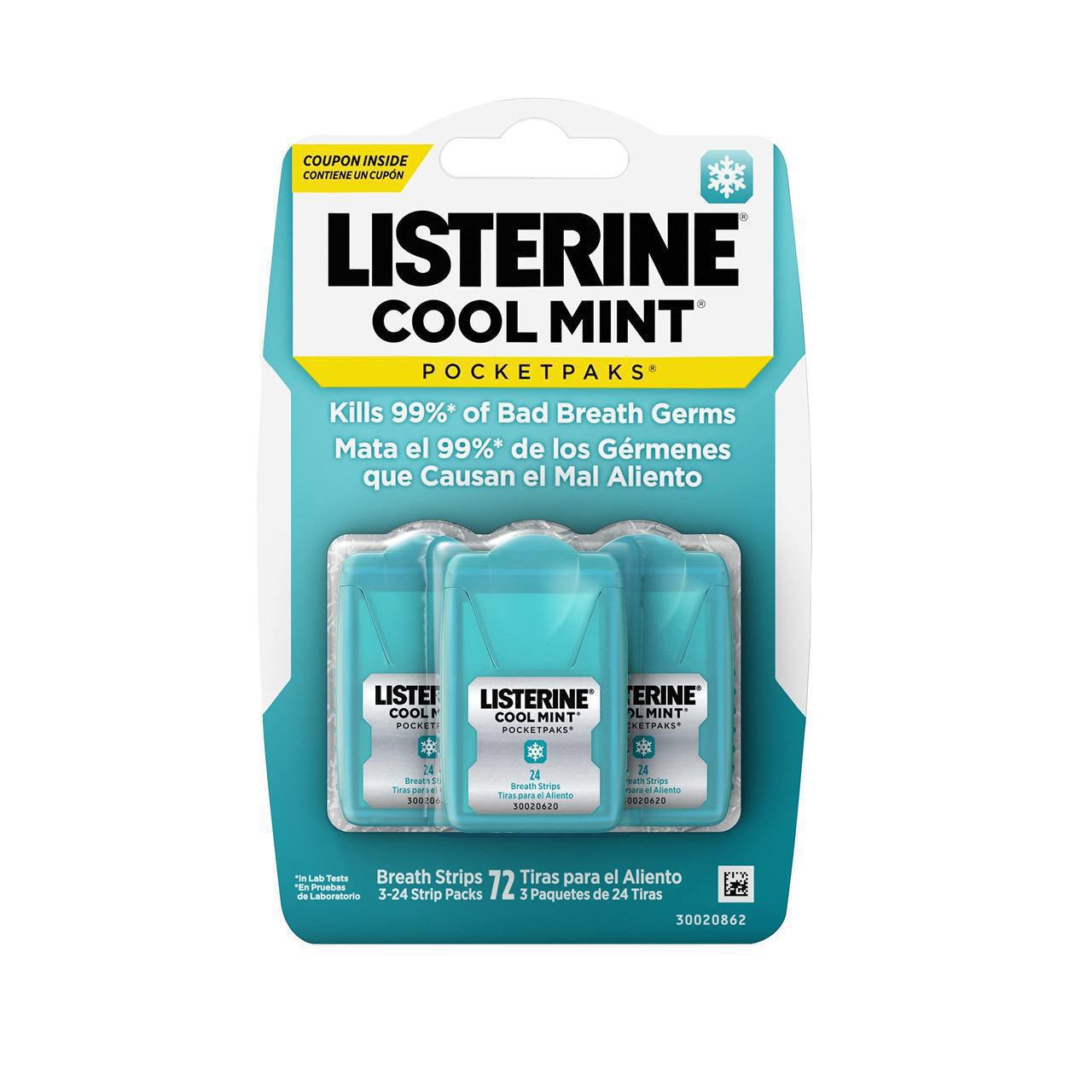 نوار خوشبوکننده دهان Listerine PocketPaks با طعم نعناع