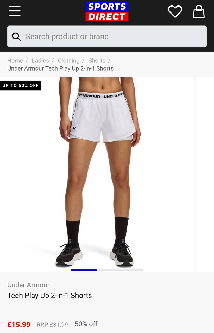 شورت ورزشی ۲ در ۱ آندرارمور